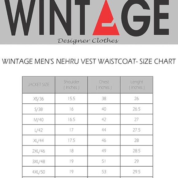 WINTAGE Men's Linen Blend Bandhgala Party Nehru Jacket Waistcoat - Picture 6 of 6